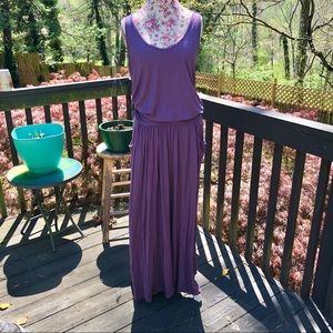 Three dots purple maxi dress
